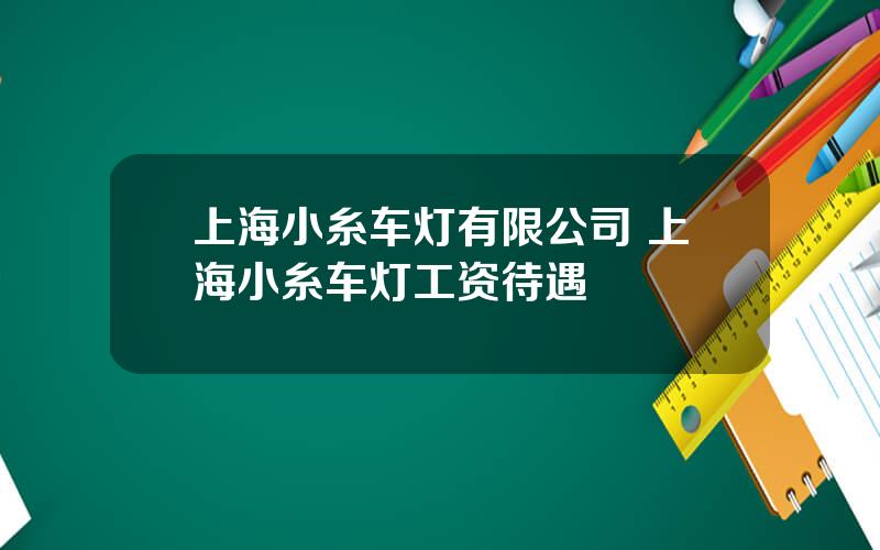 上海小糸车灯有限公司 上海小糸车灯工资待遇